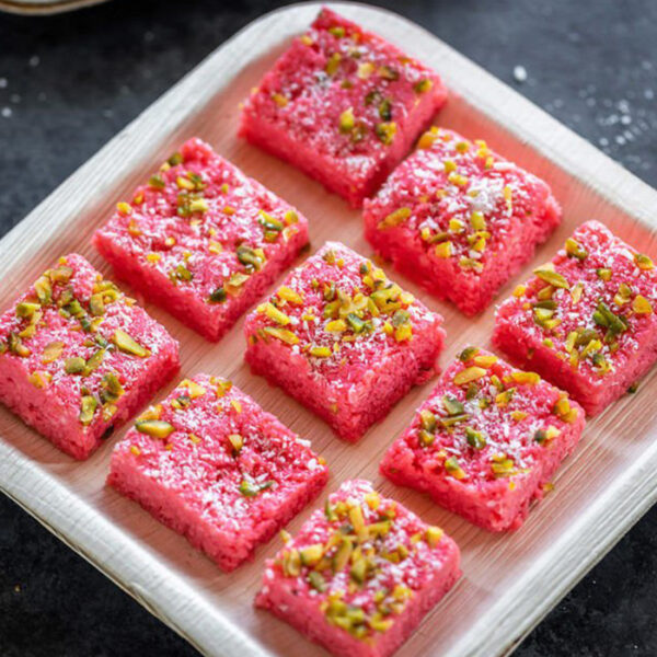 Pink Coconut Kalakand